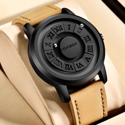 stainless steel waterproof quartz watch, creative band, scroll beads, magnetic force, watch, brand secondary
