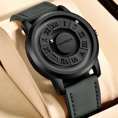 stainless steel waterproof quartz watch, creative band, scroll beads, magnetic force, watch, brand