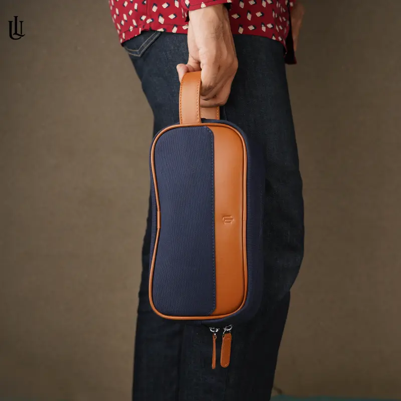Toby Pouch Bag – Navy Blue